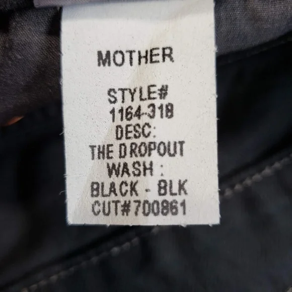 NWT MOTHER The Dropout Black Crop (32)